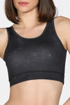 Zelocity Medium Impact Moisture Wicking Sports Bra with Removable Padding - Volcanic Ash — thumbnail 5